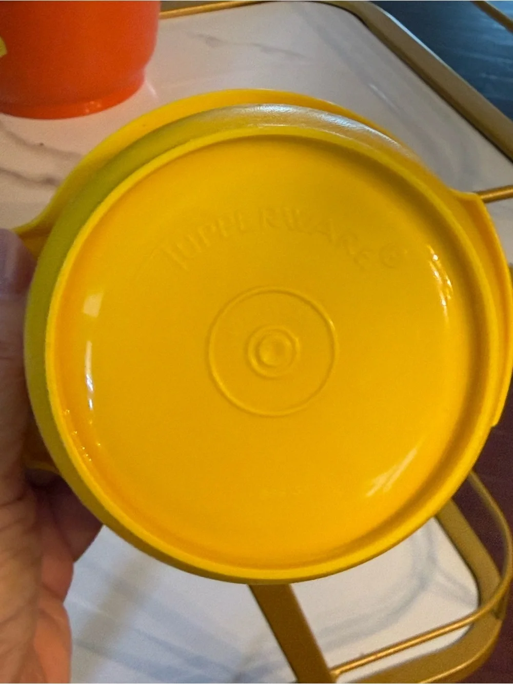 Tupperware Retro Plastic Storage Bowls in Orange, Yellow, Olive